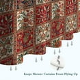 thumbnail image 6 of Red Boho Ethnic Floral Patchwork Pattern Shower Curtain 72"x84" ,Bathroom Decorative Shower Curtains Set with 12 Hooks,Modern Waterproof Washable Shower Curtain, 6 of 6