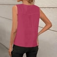 thumbnail image 7 of Duoif Womens Tank Tops V-Neck Business Tank, Cotton Linen Camisole Blouse Going Out Tops for Women Red S, 7 of 7