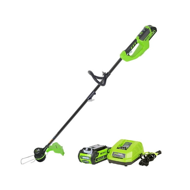 Greenworks GMAX 40V 14Inch Cordless String Trimmer, 2Ah Battery and