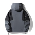 thumbnail image 5 of Maoxin Mens Jacket Men's Casual Loose Fitting Long Sleeved Zippered Hooded Jacket Jacket Coats , Dark Gray , 2XL, 5 of 5