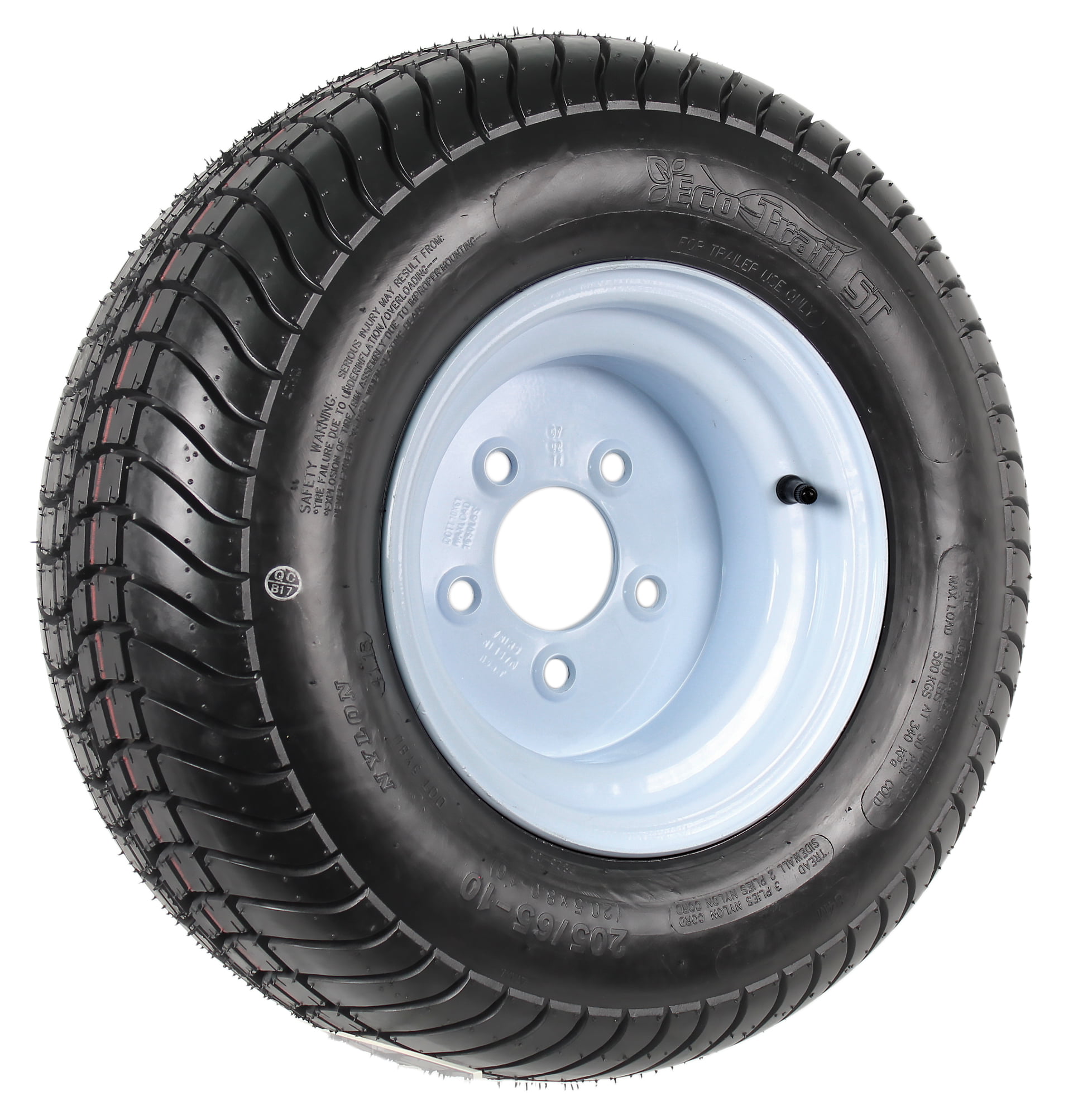 eCustomRim 2-Pack Utility Trailer Tires Rims 20.5X8-10 205/65-10 20.5X8.0-10 5 Lug E Galv 