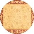 thumbnail image 1 of Ahgly Company Indoor Round Oriental Brown Modern Area Rugs, 7' Round, 1 of 4