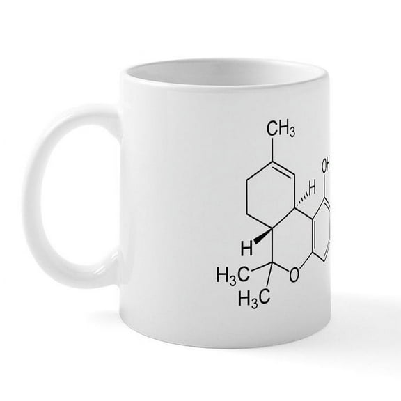 CafePress - THC Symbol (Tetrahydrocannabinol) Mug - 11 oz Ceramic Mug - Novelty Coffee Tea Cup