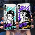 thumbnail image 2 of Funda de teléfono de TPU suave para IPhone, 13, 12, 11, 14 Pro Max, 15 Pro Max, XR, X, XS, Anime japonés, Jujutsu, Kaisen, Satoru, Gojo, Yuta, 2 of 5