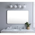 thumbnail image 2 of Soft corner metal rectangular mirror 30x48 inch in Silver, 2 of 5