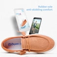 thumbnail image 5 of Obtaom Light Weight Canvas Loafers Women Boat shoes Slip on Loafers Comfortable Lace up Canvas Fishion Sneakers(Orange,US9), 5 of 7