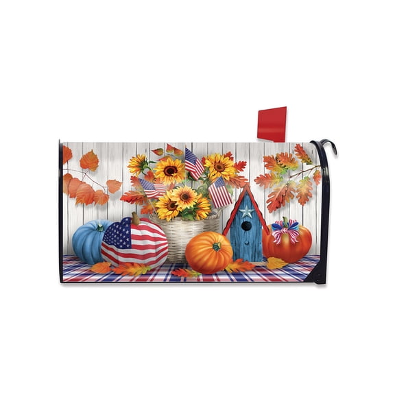 Briarwood Lane Mailbox Cover  - Oversized - American Autumn Oversized Mailbox Cover