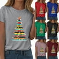 thumbnail image 4 of Towmus Christmas T Shirts Women Merry and Bright Graphic Tee Casual Xmas Holiday Shirt Tops, 4 of 7
