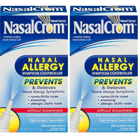2 Pack - NasalCrom Nasal Allergy Symptom Controller Spray - 0.44oz Each