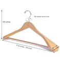 thumbnail image 2 of Nature Smile Perchas de madera natural de lujo para trajes – Paquete de 6 – Perchas de madera para abrigos, chaquetas, ropa de abrigo, perchas para camisas, acabado brillante con hombros extra anchos,, 2 of 8
