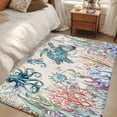 thumbnail image 4 of 3'x5' Area Rugs, Vintage Coastal Indoor Outdoor Area Rug for Living Room Bedroom, Sea Turtle Octopus Coral Beach Nautical Washable Bathroom Rugs Kitchen Floor Carpet Mats Home Decor Aesthetic, 4 of 8