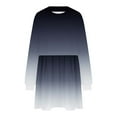 thumbnail image 4 of IROINNID Long Sleeve Dress for Women Loose Round Neck Long Sleeve Comfy Printing Dresses ,Navy, 4 of 5