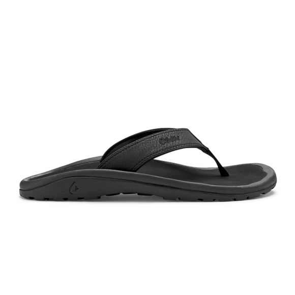 OluKai Men's Ohana Flip Black/Black - 10110-4040