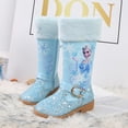 thumbnail image 2 of Botas de invierno para niñas de Disney, nuevas botas de nieve para niños, botas de moda para niñas pequeñas, botas de princesa elsa frozen más botas de algodón de terciopelo, plantilla de 26 CM Gao Jinjia LED, 2 of 2