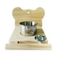 thumbnail image 5 of Percha de madera para pájaros con comedero, resistente jaula para pájaros, comedero colgante para mascotas Oso, 5 of 9