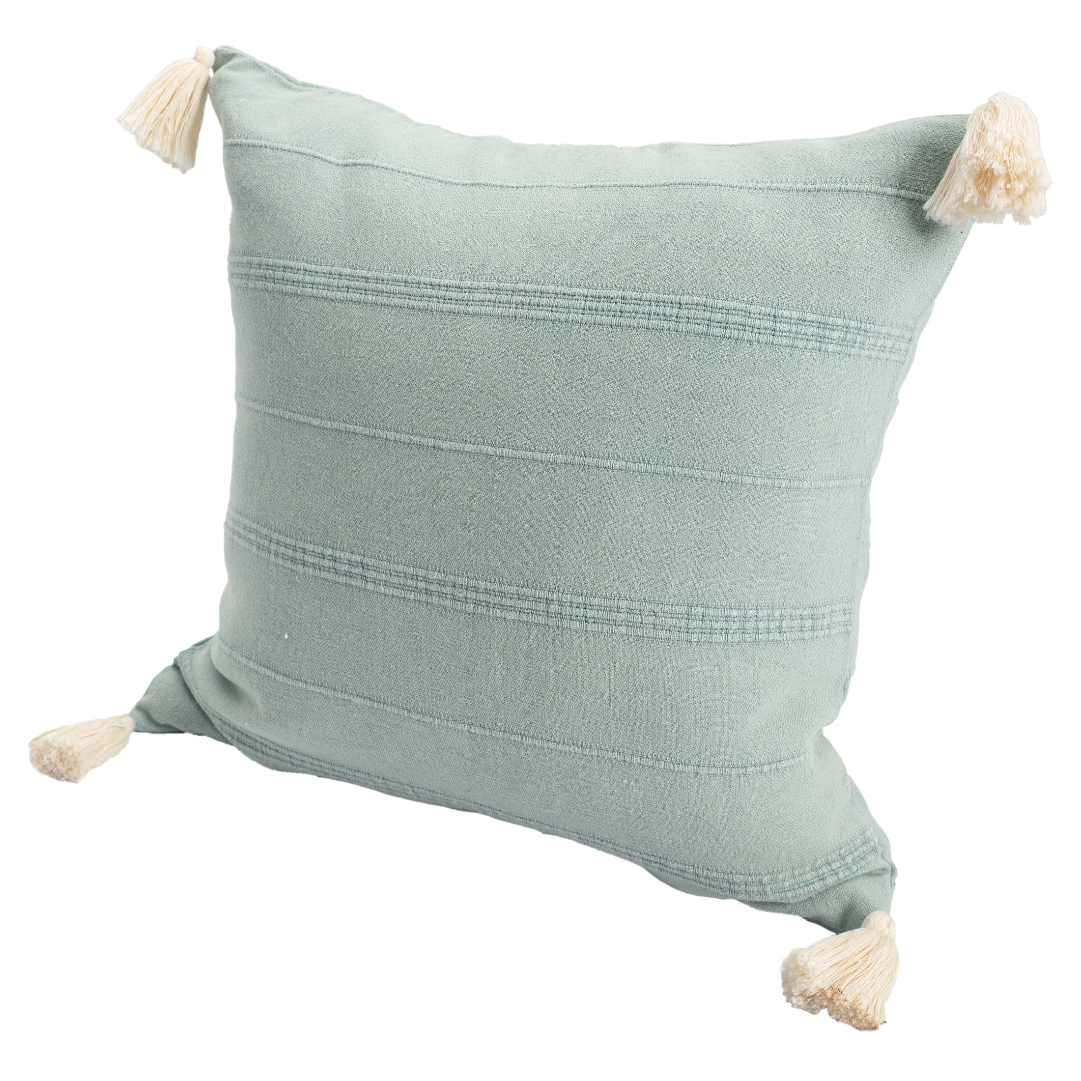 Ox Bay Sasha 18" x 18" Green Ultra-Soft Turkish Cotton Adult Decorative Throw Pillow