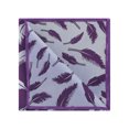 thumbnail image 4 of INSPIRE CHIC Men's Feather Pocket Square Soft Solid Handkerchief with Embroidered Edge Purple One Size, 4 of 4
