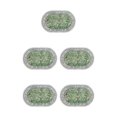 thumbnail image 3 of Youkk Bathroom Rugs Water Absorbent Floor Bath Mat Carpet Chrysanthemum Oval 40x60cm 5Set, 3 of 6