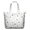 Dog Paw Print White Pattern, variant on Cat and Dog Red Pattern Weekend Tote Bag, Daily Commuter Tote with Inner Zip Pocket, Full Length Zipper Gift Ideas for Holiday Birthday Gifts,22 X 12 X 18 Inches