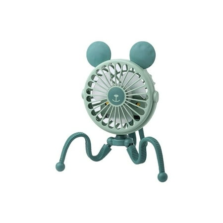 

DancePeanut Mini Stroller Fan with Light Personal Portable Baby Fan with Flexible Tripod Mini Cute Fan for Baby Bedroom Baby Room