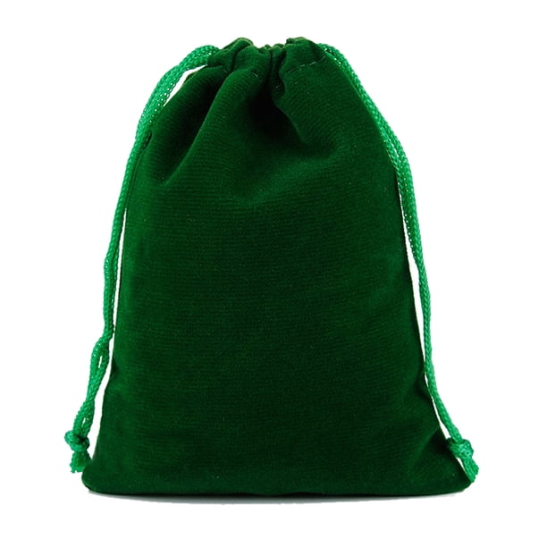 Yuarrent 100 piezas de bolsas de terciopelo para joyas, almacenamiento de cuentas, pequeño organizador a prueba de polvo, embalaje, bolsa de regalo, Almacenamiento y organización del hogar Verde Yuarrent HA079784-02