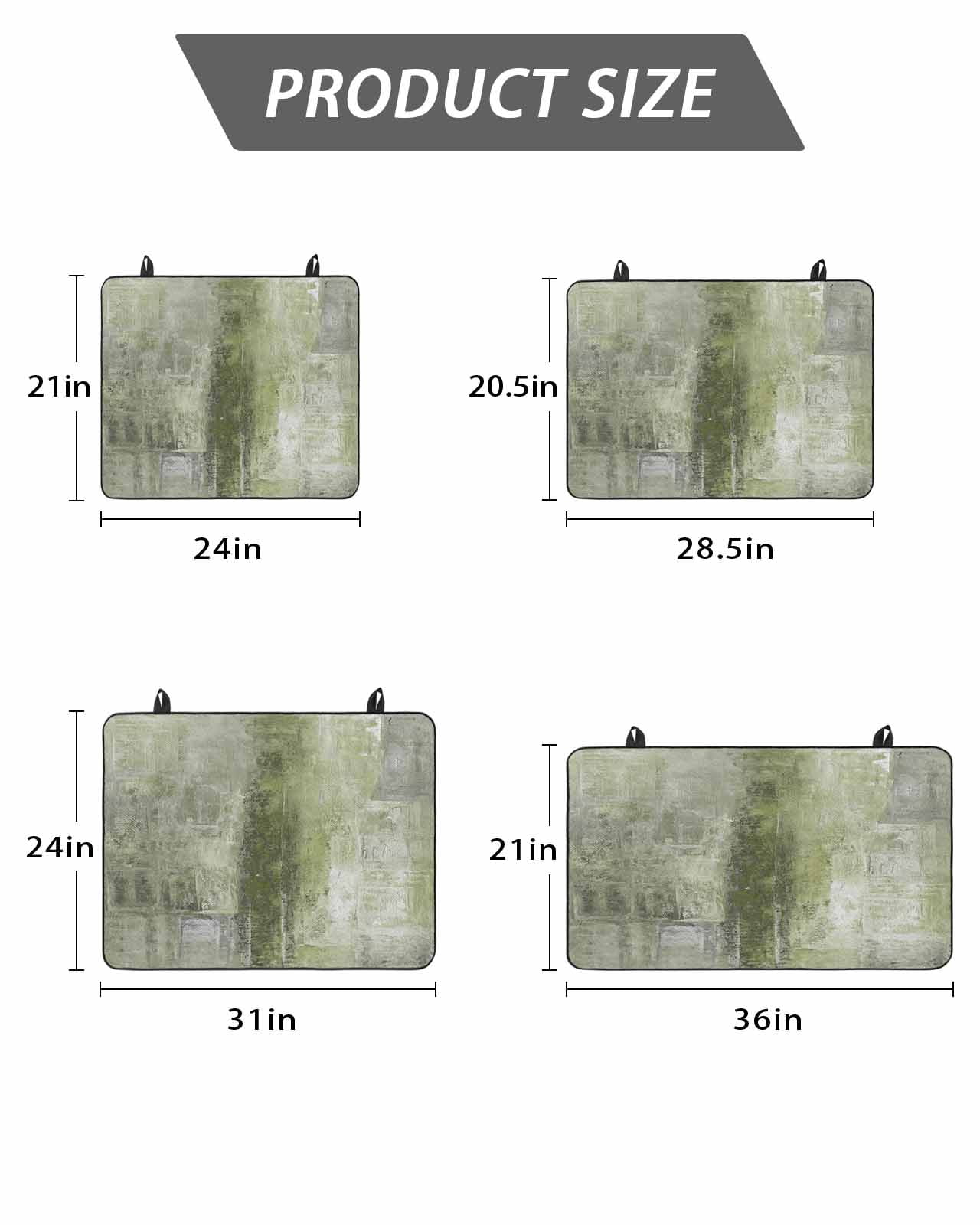 Stove Top Covers for Electric Stove, Sage Green Glass Stovetop Cover Protector, Retro Oil Painting Modern Abstract Art Aesthetics Induction Cooktop Protector Oven Mat for Kitchen Countertop 36"x21"