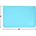 thumbnail image 2 of Silicone Waterproof Dog Cat Pet Feeding Mats, Non Slip, Easy Clean Pet Dog Cat Bowl Mats Placemat (24" x 16") Sky Blue, 2 of 7
