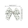 thumbnail image 2 of INSPIRE CHIC Elegant Womens Brooch Clip Bow Mesh Polka Dot Bow Tie with Beads for Special Occasions White, 2 of 5