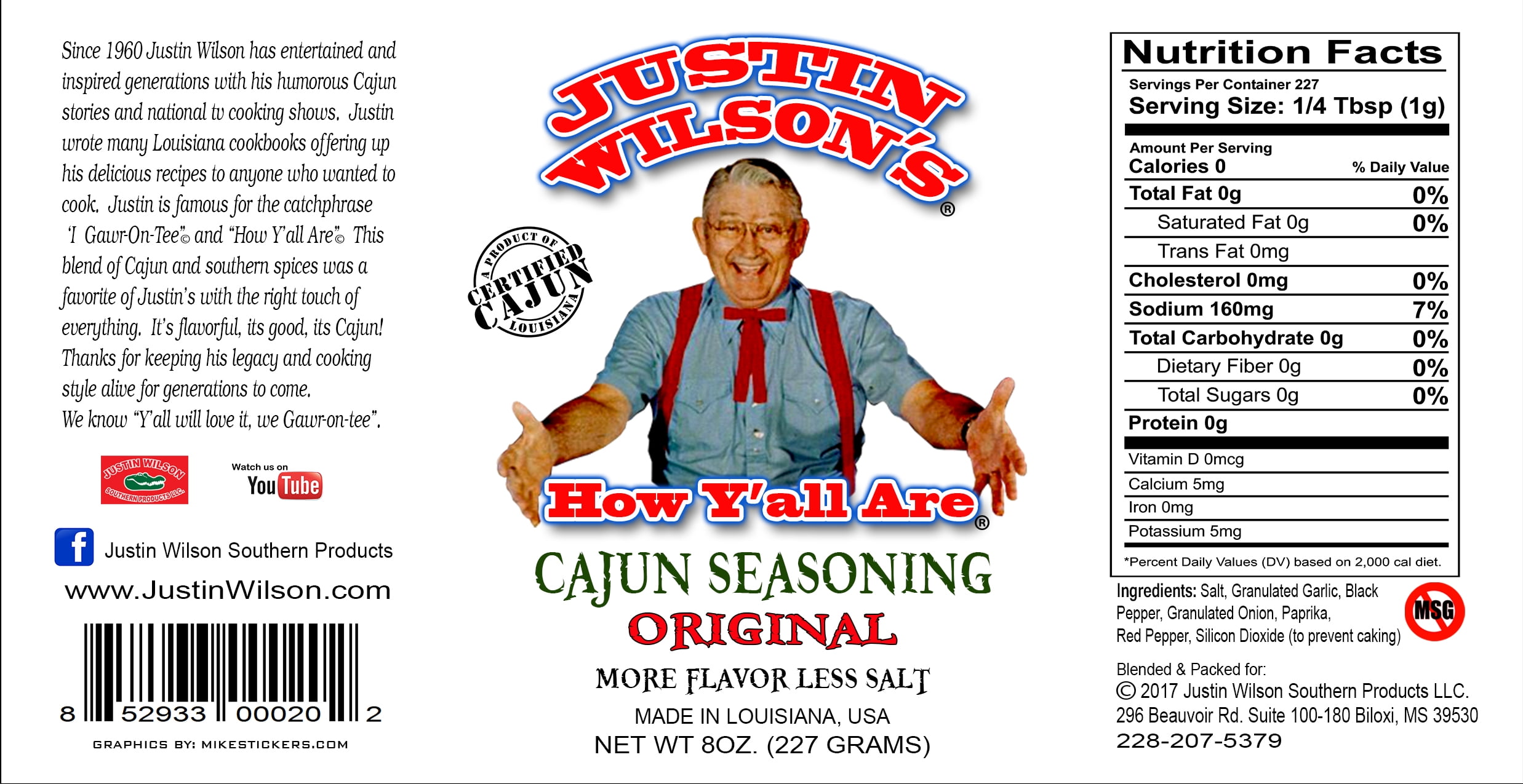 Justin Wilsons Original Cajun Seasoning