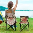 thumbnail image 5 of BZSMCE Camping Chairs Modern Colorful Horse Amidst Lotus Pattern Folding chair, 5 of 8