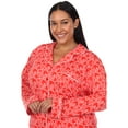 thumbnail image 5 of White Mark Women's Plus Size Heart Print Long Sleeve Pajama Set, 5 of 5