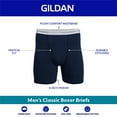 thumbnail image 4 of Gildan Men's Underwear Boxer Briefs, Multipack, Cardinal Red/Stripe/Metro Blue/Dot/Navy (5-pack, Classic Length), XX-Large, 4 of 6