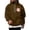 Brown-#009, variant on Dweltoz Mens Christmas Oversized Hoodies Floral Wreath Santa Print Fleece Lined Sweatshirts Fall Winter Hooded Pullover,Brown M
