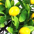 huntermoon Mini Potted Plant Simulation Lemon Pots Artificial Kumquat