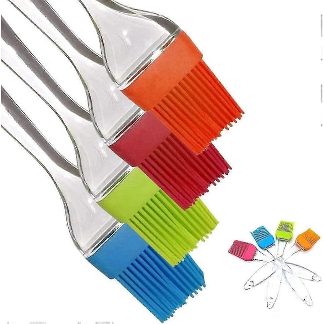 Silicone Back Brush Set of 4 BBQ Brushes, 18CM