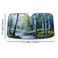 thumbnail image 6 of Awypu Funny Windshield Sun Shade Modern Birch Trees Nature Teal Mountain River Picture Abstract 51.18*27.59 in, 6 of 7