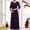 Purple, variant on Christmas Dresses for Women Velour Long Sleeve Dresses Women Black Dress A-line Dress Party Dresses Fall and Winter Dresses for Women