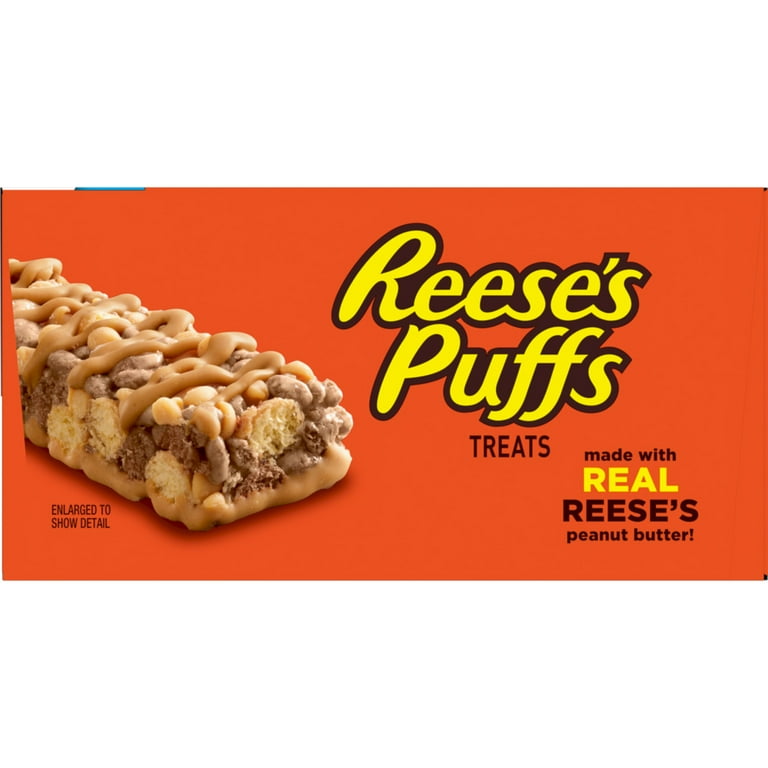 Reese's Puffs Treats 16本　他 Reese's Cereal Treat Bars Peanut Butter and Cocoa, 16 Ct, 13.6 oz