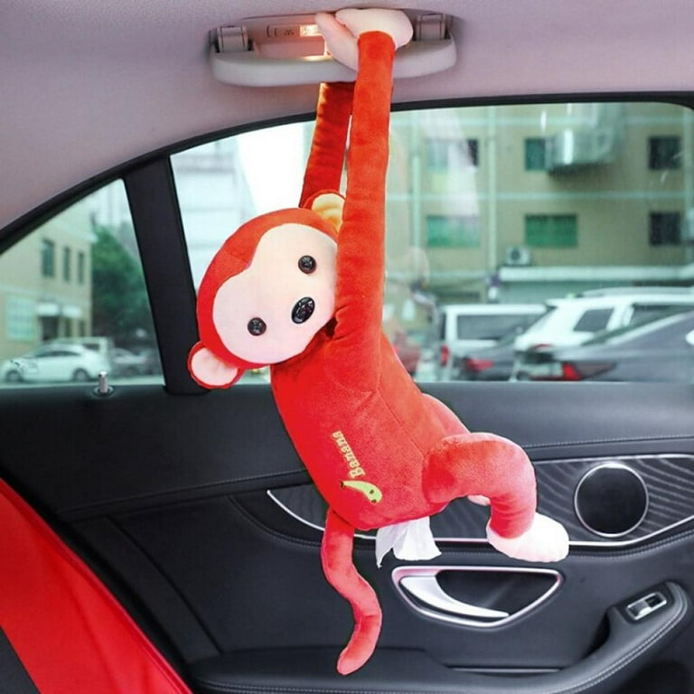 Big Clear!]Creative Cartoon Monkey Portable Tissue Napkin Paper Box for  Home Home Office Car Hanging Paper Napkin Tissue Box Cover Holder 