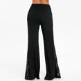 thumbnail image 4 of Aloohaidyvio Pants Plus Size,Fashion Womens High Waist Lace Insert Wide Leg Pants Leggings Loose Trousers, 4 of 6