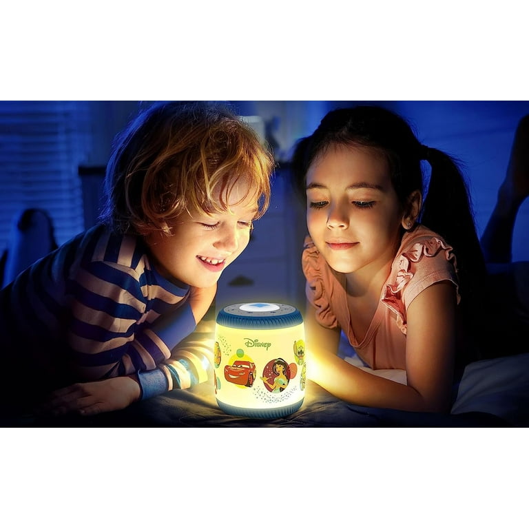 eKids Disney Bluetooth Storyteller with EZ Link, Night Light, Sleep Sounds,  and Bedtime Stories for Kids, Designed for Fans of Disney Toys