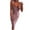 Pink, variant on IROINNID Women's Sleeveless Solid Color Sheath Dress Casual U-neck Slimming Buttons Sling Dress V-Neck Knee-Length Dress
