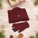 thumbnail image 1 of Conjunto de gorro, bufanda y guantes de invierno para mujer | Gorro de punto de 3 piezas, calentador de cuello y guantes para pantallas táctiles, 1 of 7