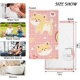 thumbnail image 2 of Coolnut Childish Shiba Inu Patterned Hand Towels 2 PCS, Cotton Bath Towel for Drying Face Hands Body Decorative Water Absorbent Lightweight Towels for Bathroom Ktichen Travel Gym, 16"x28", 2 of 6