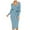 Blue, variant on JGGSPWM Women's Long Sleeve Knit Midi Dress Wrap Front Tie Waist V Neck Hip Wrap Warm Dresses Blue 2XL
