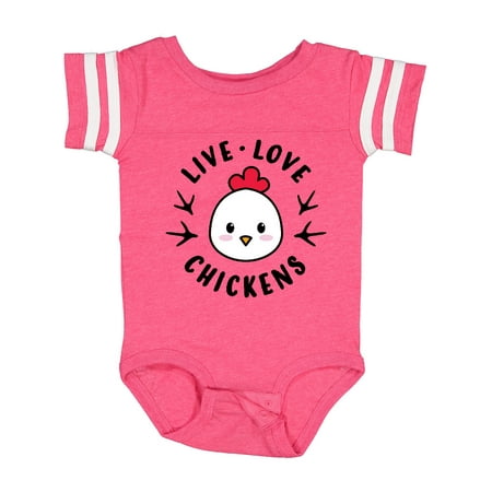 

Inktastic Live Love Chickens Gift Baby Boy or Baby Girl Bodysuit
