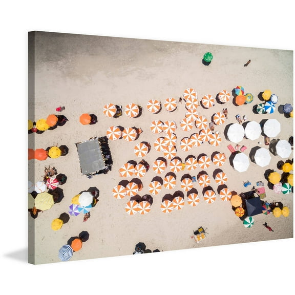 Marmont Hill "Multicolored Umbrellas" Painting Print on Wrapped Canvas