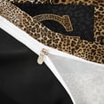 thumbnail image 4 of Catabedysis Brown Leopard Print Duvet Cover Queen,Chic Alphabet G Design Queen Bedding For Girls,Black Reversible,3-Piece,1 Duvet Cover and 2 Pillowcases, 4 of 6