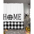 thumbnail image 2 of Home Pumpkin Shower Curtain Set ，Waterproof Fabric Shower Curtains Black White Buffalo Plaid Shower Curtains for Bathroom,Bathroom Decor 72"x84", 2 of 6