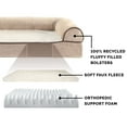 thumbnail image 4 of FurHaven Pet Products Faux Fleece & Chenille Orthopedic Sofa Pet Bed for Dogs & Cats - Cream, Medium, 4 of 12
